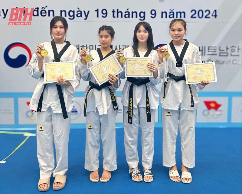 VĐV Thanh Hóa giành 9 huy chương tại Giải vô địch Teakwondo các CLB quốc gia năm 2024 