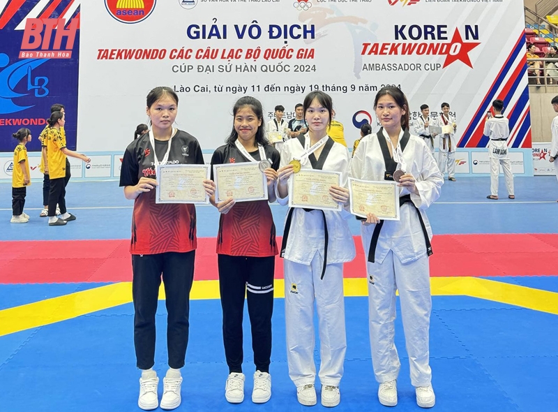 VĐV Thanh Hóa giành 9 huy chương tại Giải vô địch Teakwondo các CLB quốc gia năm 2024 